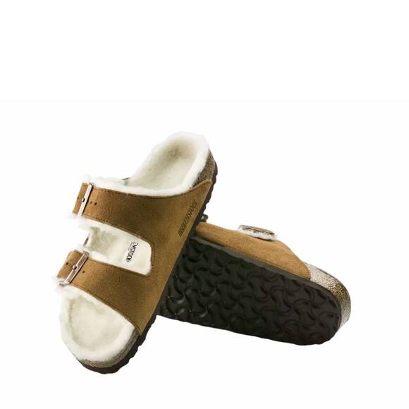 NEW BIRKENSTOCK women's arizona shearling sandal in mink